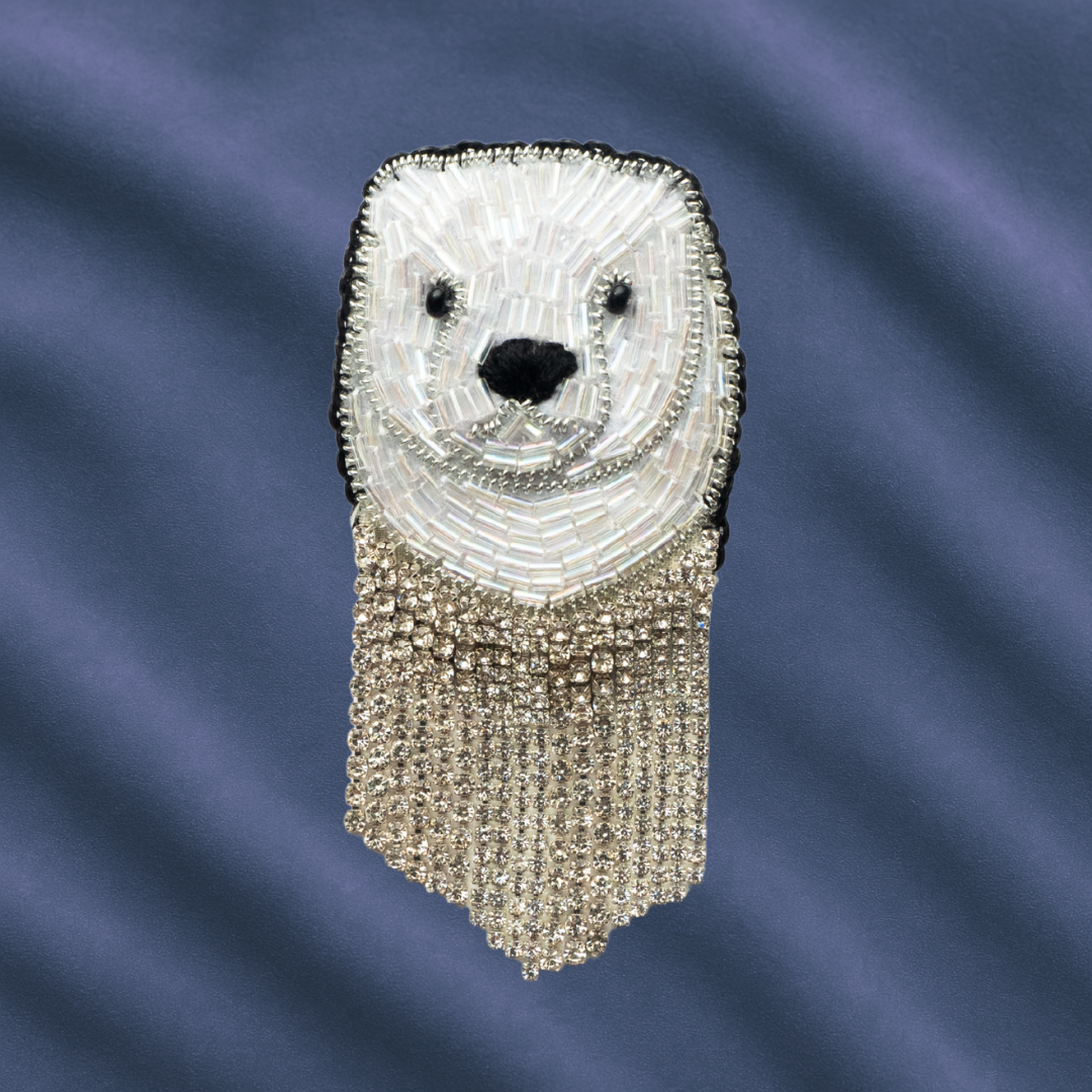 Percy the Polar Bear Embroidery Kit for Beginners
