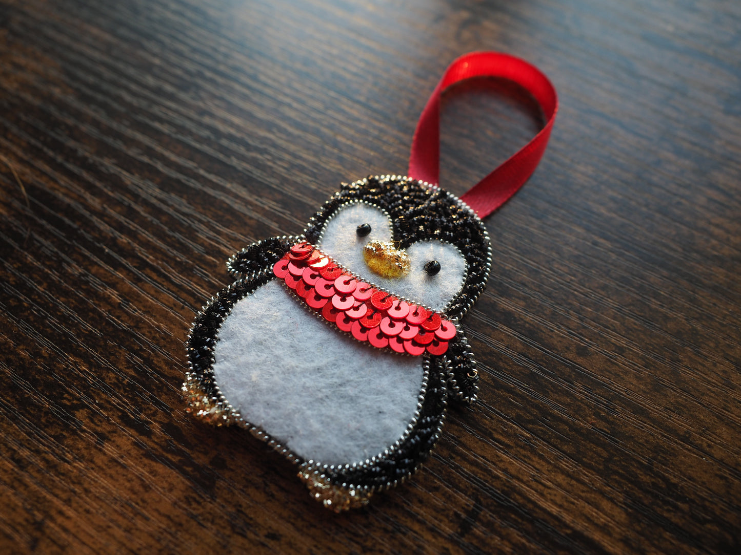 Christmas Penguin Embroidery Kit for Beginners