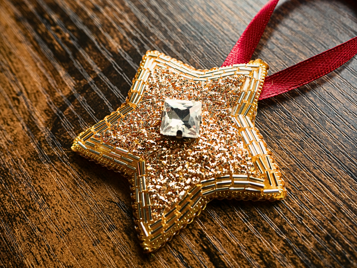 Christmas Star Goldwork Embroidery Kit for Beginners