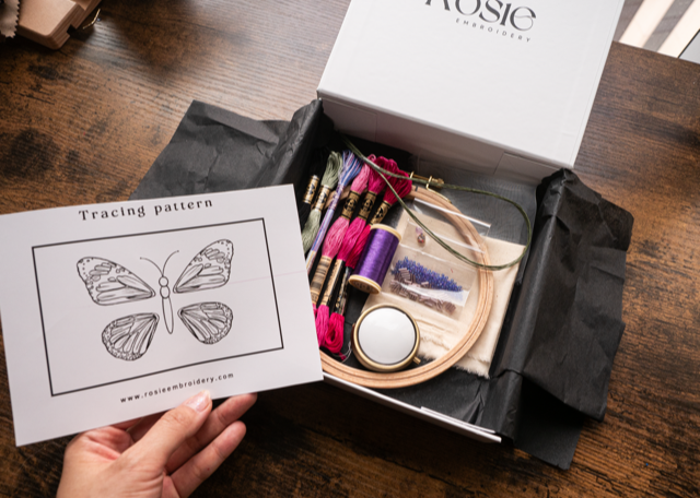 Butterfly Jewellery Embroidery Kit for Beginners