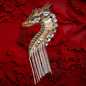 Year Of The Dragon Brooch Embroidery Kit For Beginners