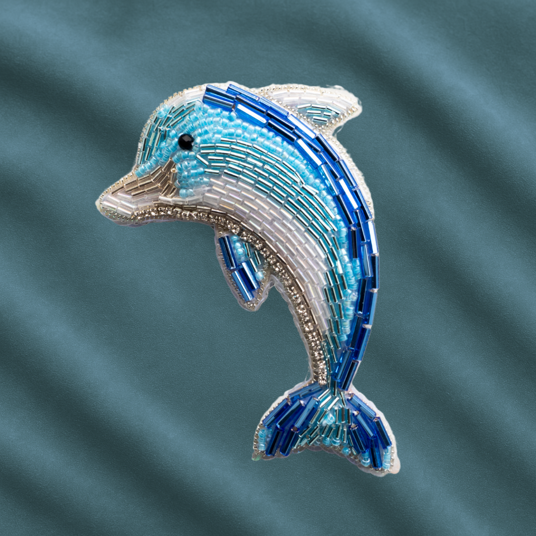 Danny the Dolphin Embroidery Kit for Beginners