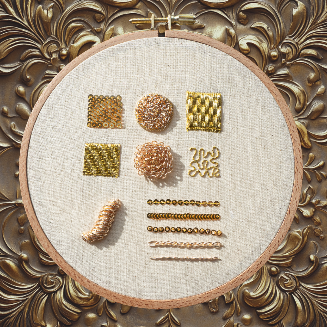 Goldwork Embroidery Sampler Kit for Beginners