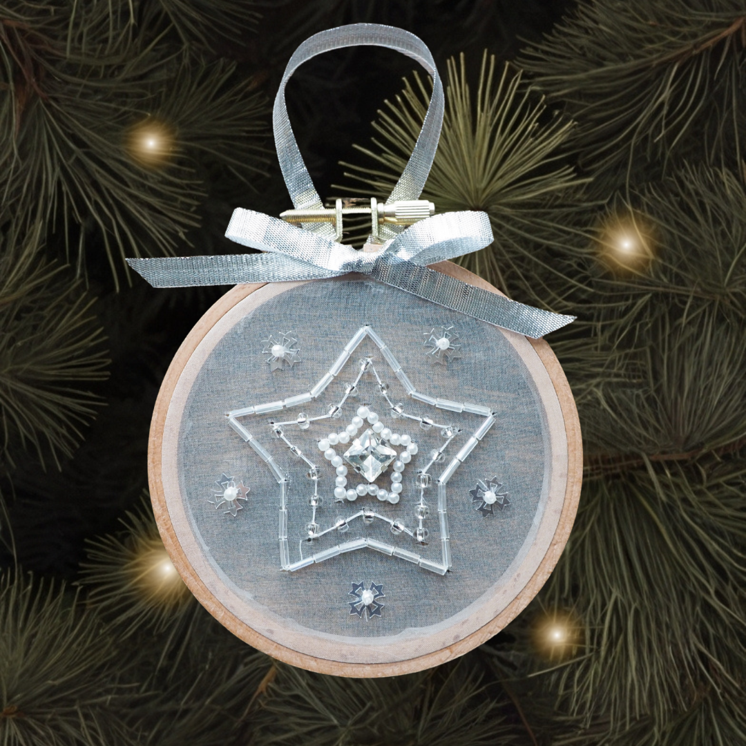 Tambour Snowflake Christmas Embroidery Kit for Beginners