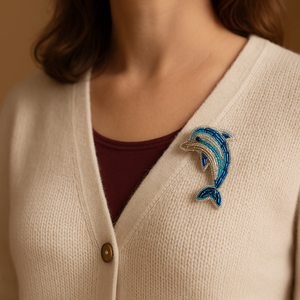 Danny the Dolphin Embroidery Kit for Beginners