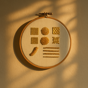 Goldwork Embroidery Sampler Kit for Beginners