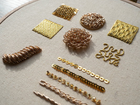 Goldwork Embroidery Sampler Kit for Beginners