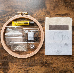 Percy the Polar Bear Embroidery Kit for Beginners
